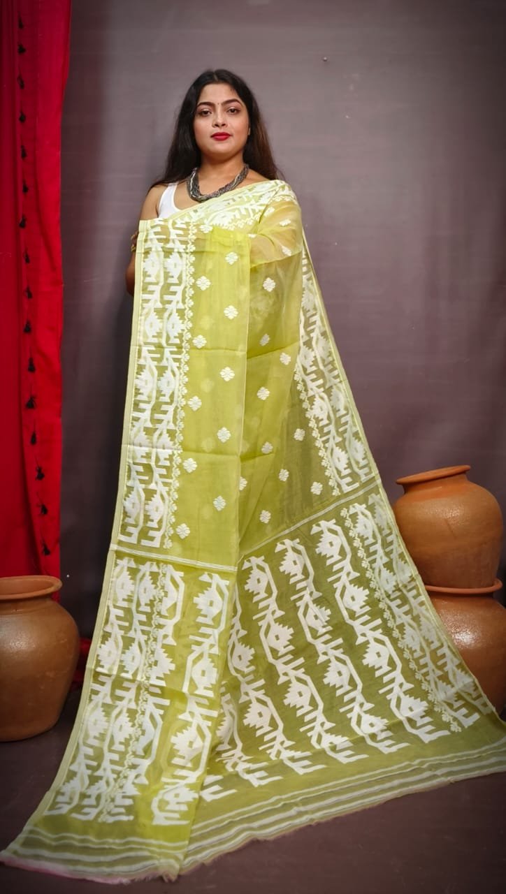 Exclusive Design Pesta Barfi Jamdani Saree