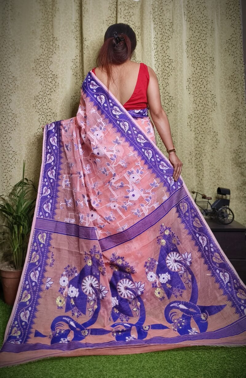 Exclusive Design Moon Light Bloms Jamdani Saree - Image 2