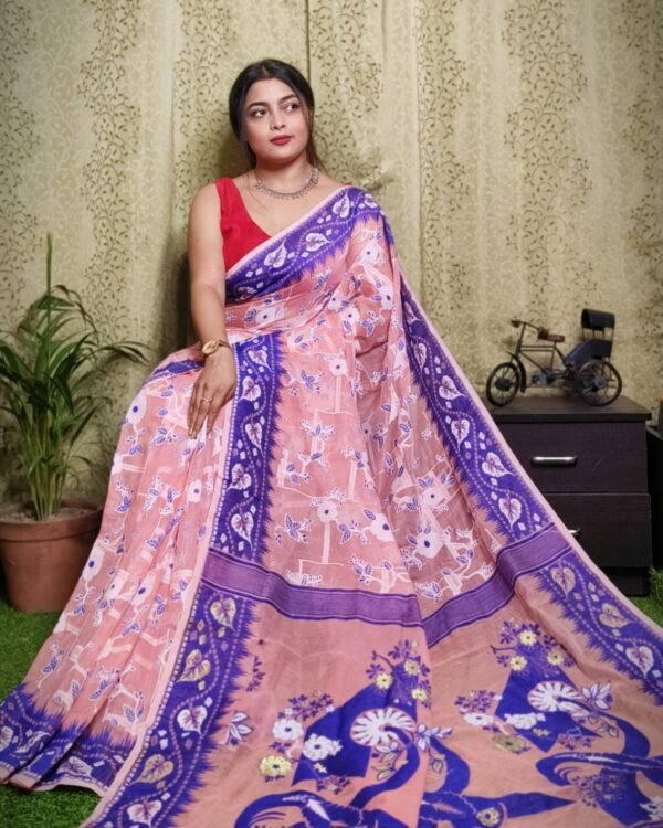 Exclusive Design Moon Light Bloms Jamdani Saree