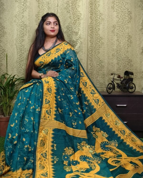 Exclusive Design Moon Light Bloms Jamdani Saree