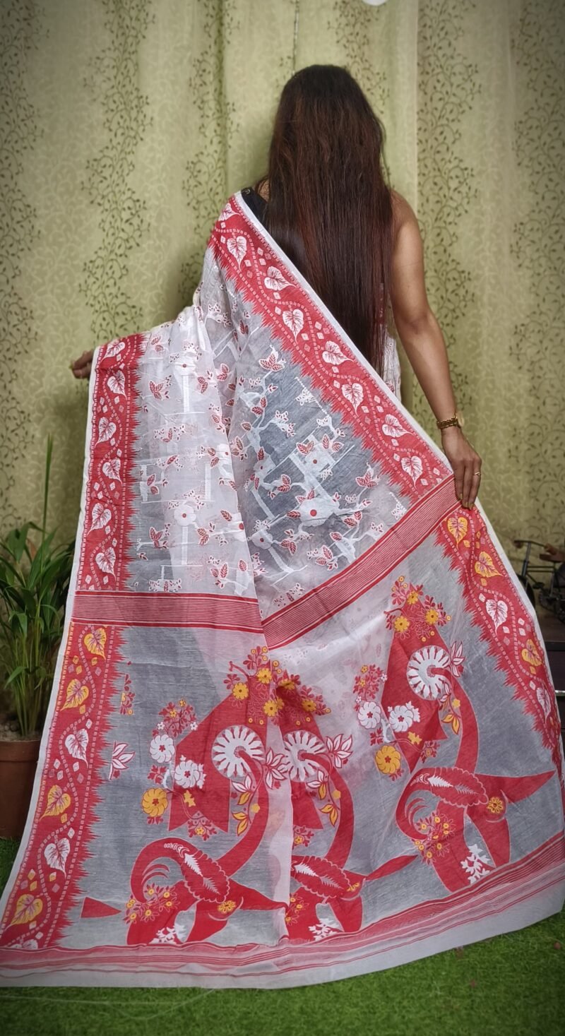 Exclusive Design Moon Light Bloms Jamdani Saree - Image 2
