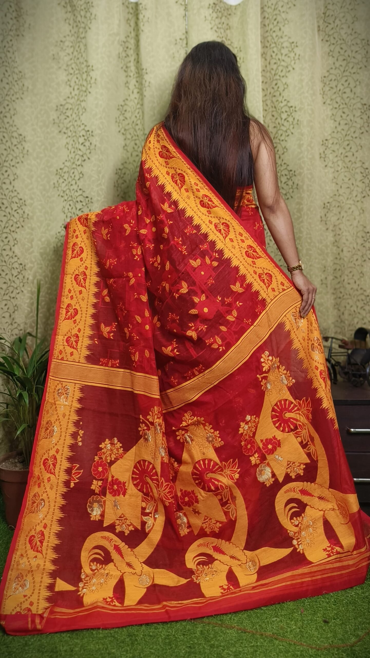 Exclusive Design Moon Light Bloms Jamdani Saree - Image 2