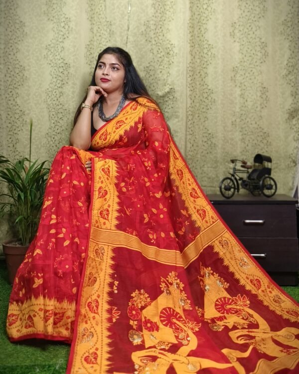 Exclusive Design Moon Light Bloms Jamdani Saree