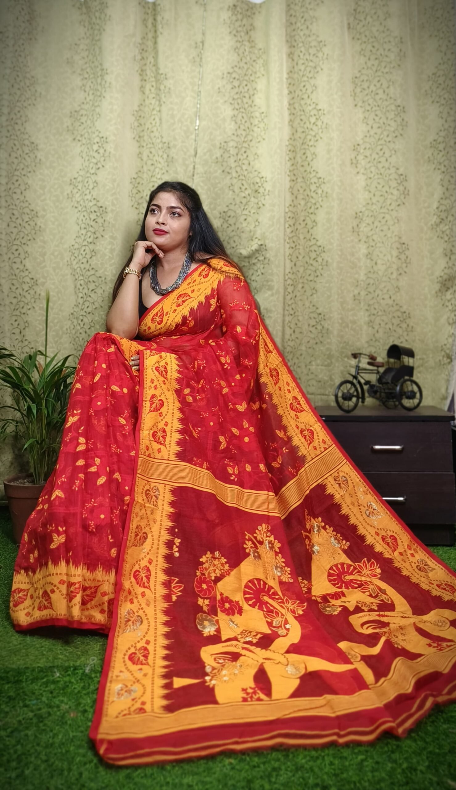Exclusive Design Moon Light Bloms Jamdani Saree