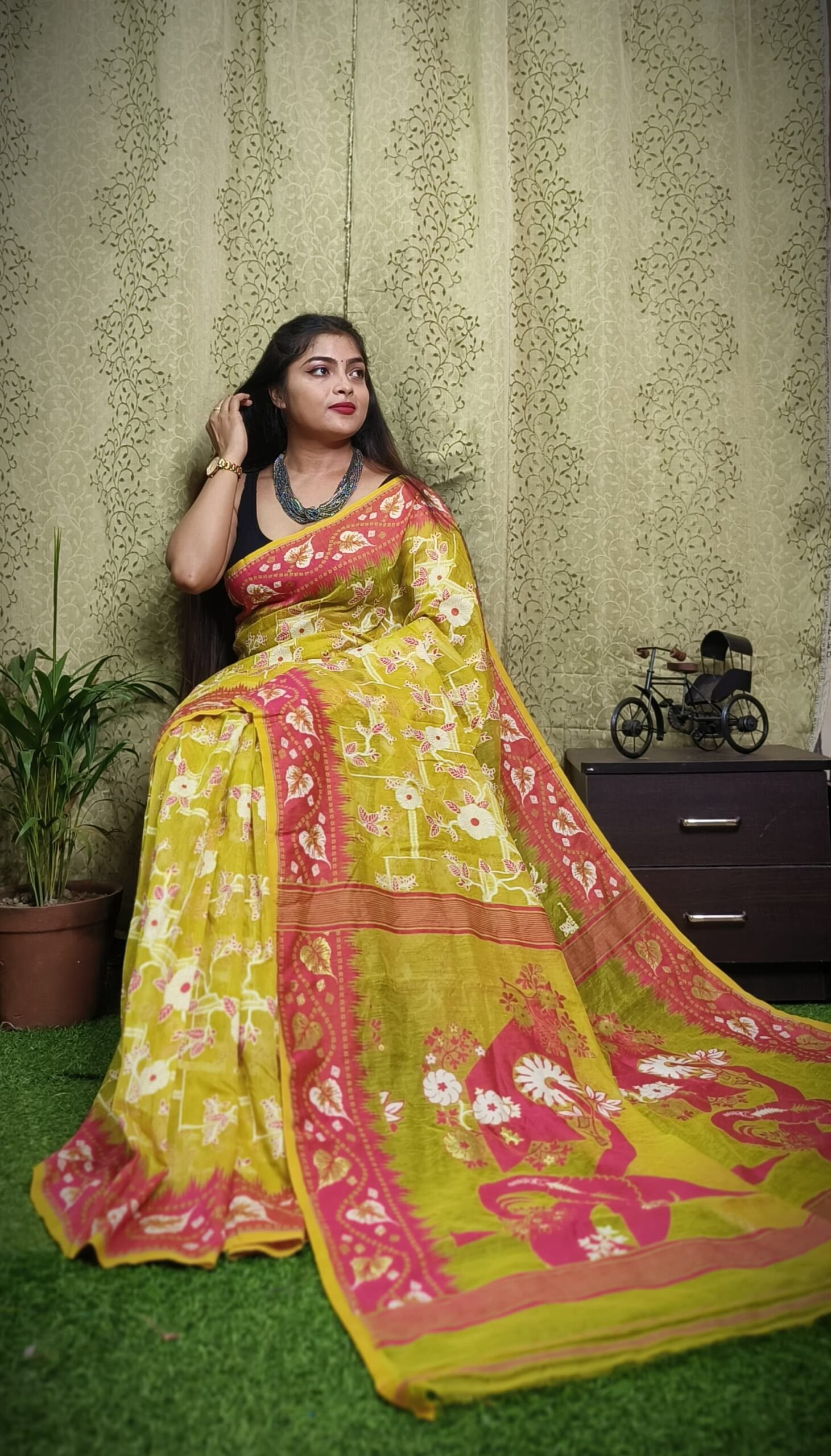 Exclusive Design Moon Light Bloms Jamdani Saree