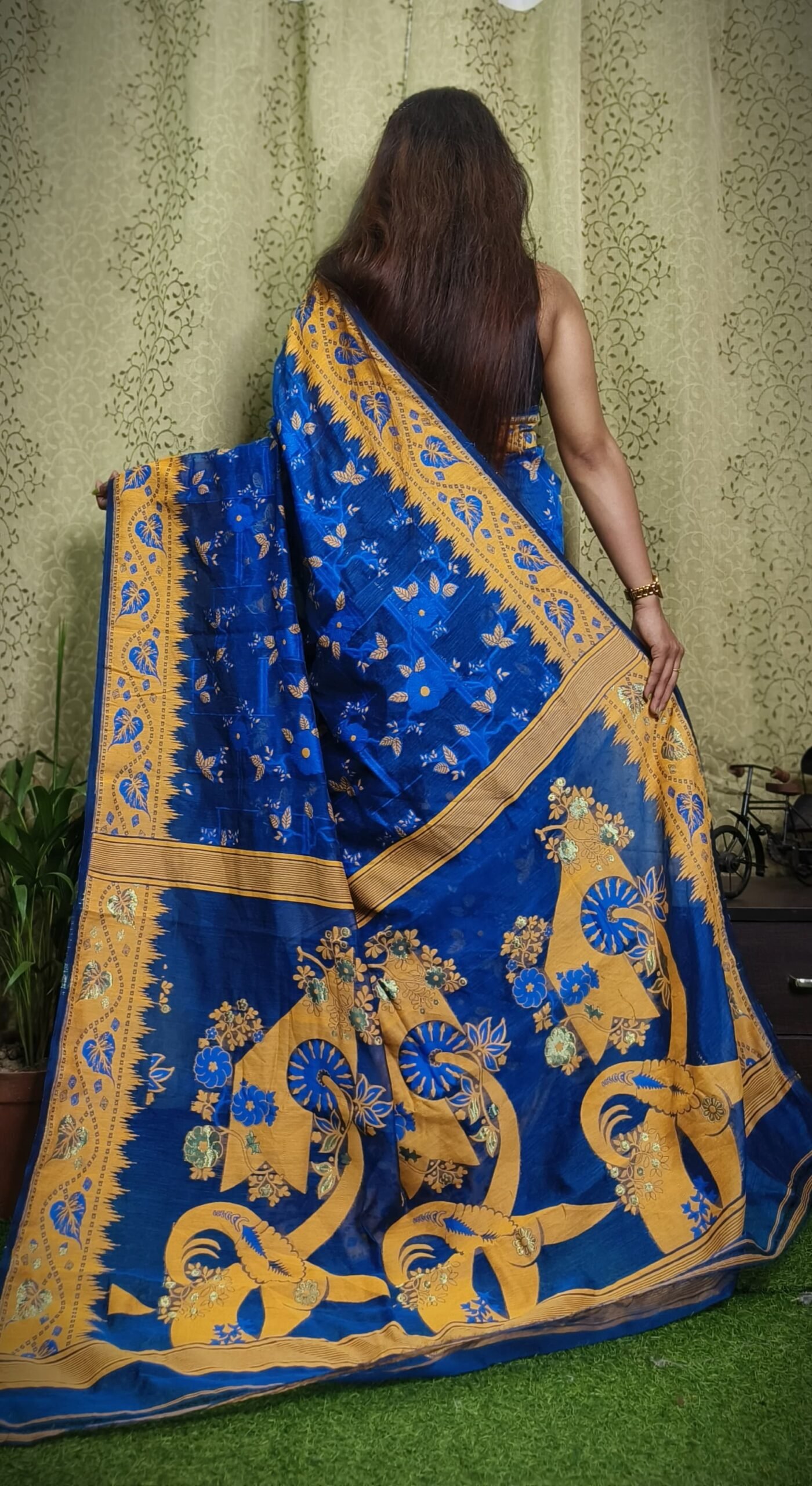 Exclusive Design Moon Light Bloms Jamdani Saree - Image 2