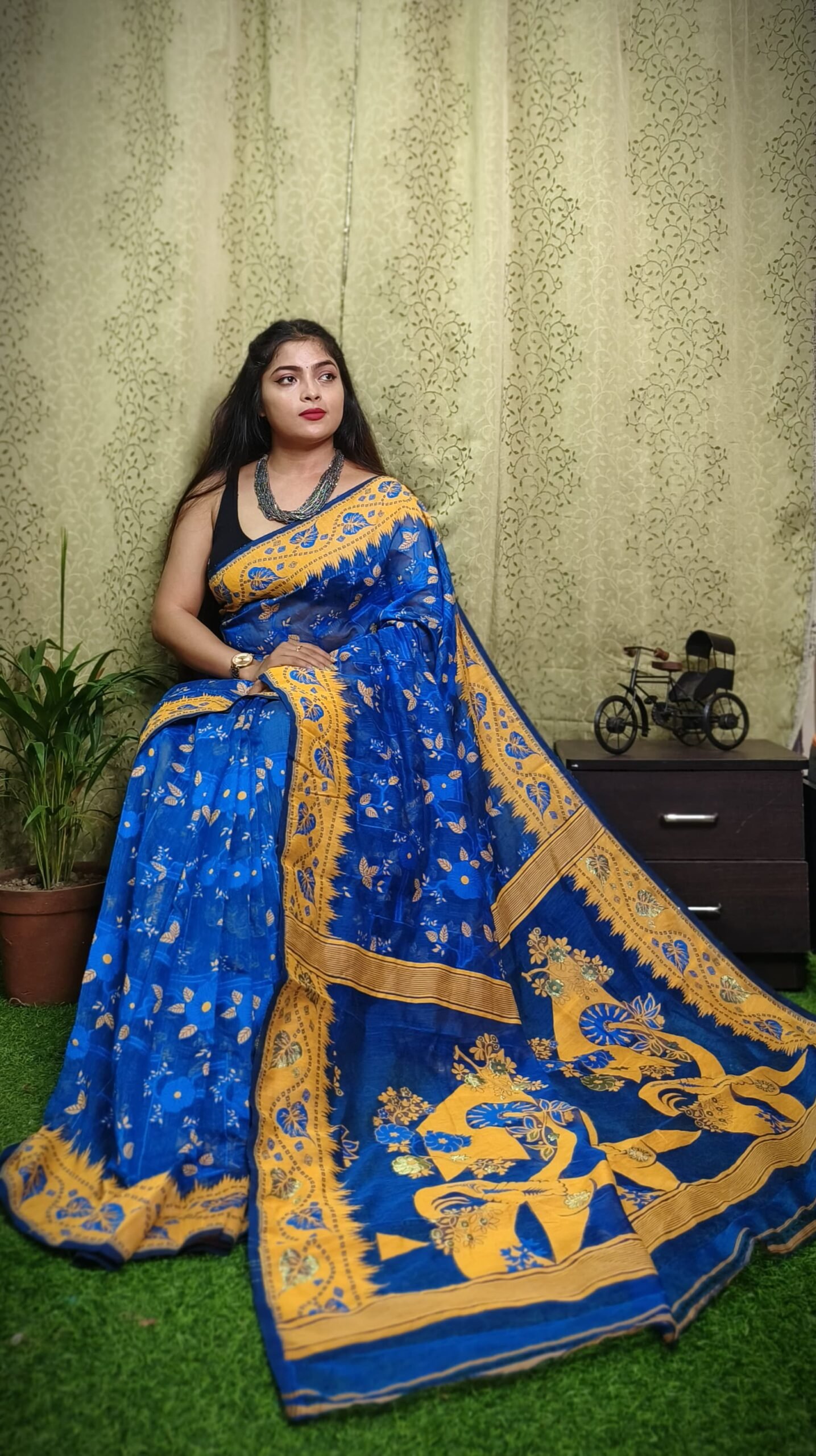 Exclusive Design Moon Light Bloms Jamdani Saree