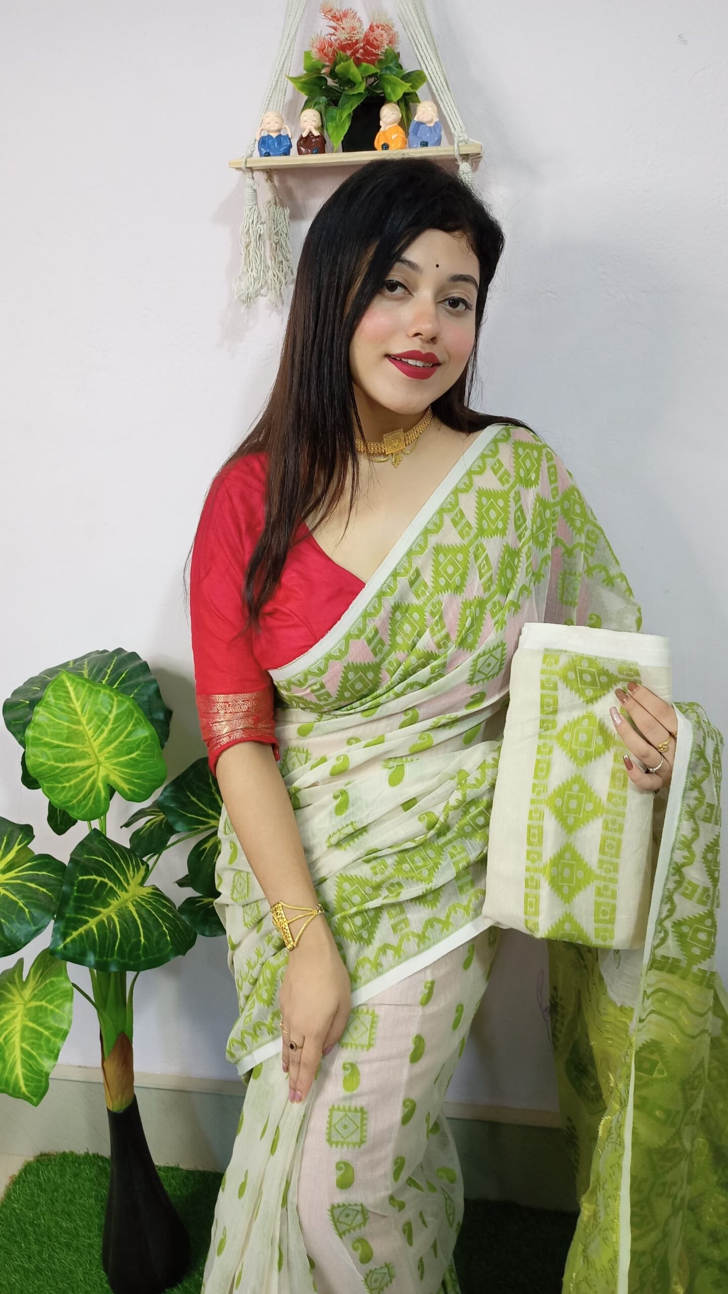 Exclusive Golden Weaves Jamdani Sarees - Image 2