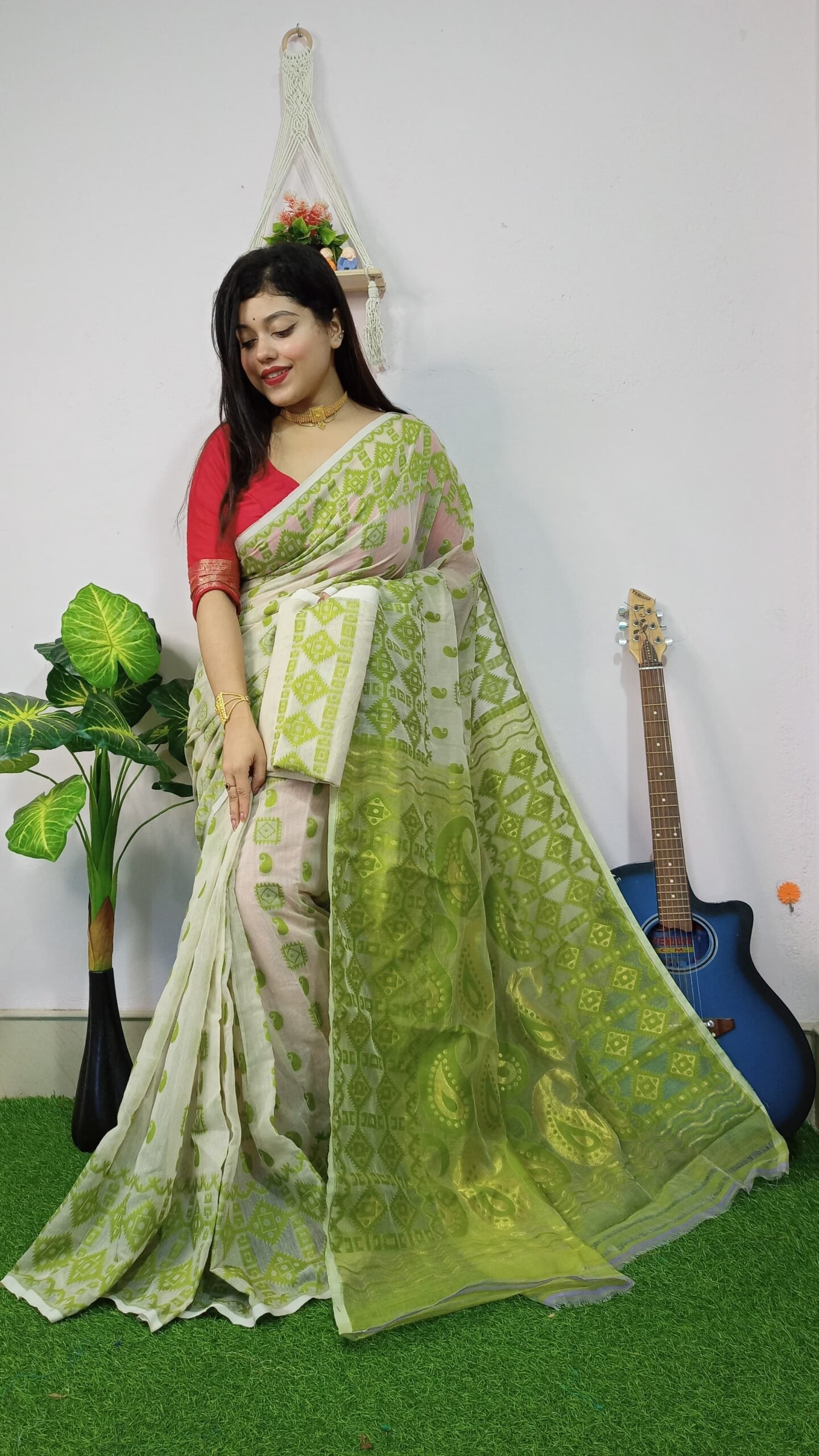Exclusive Golden Weaves Jamdani Sarees