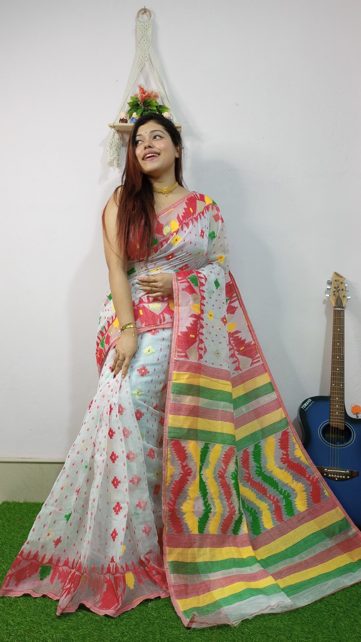 Exclusive Multicolour Soft Jamdani Saree