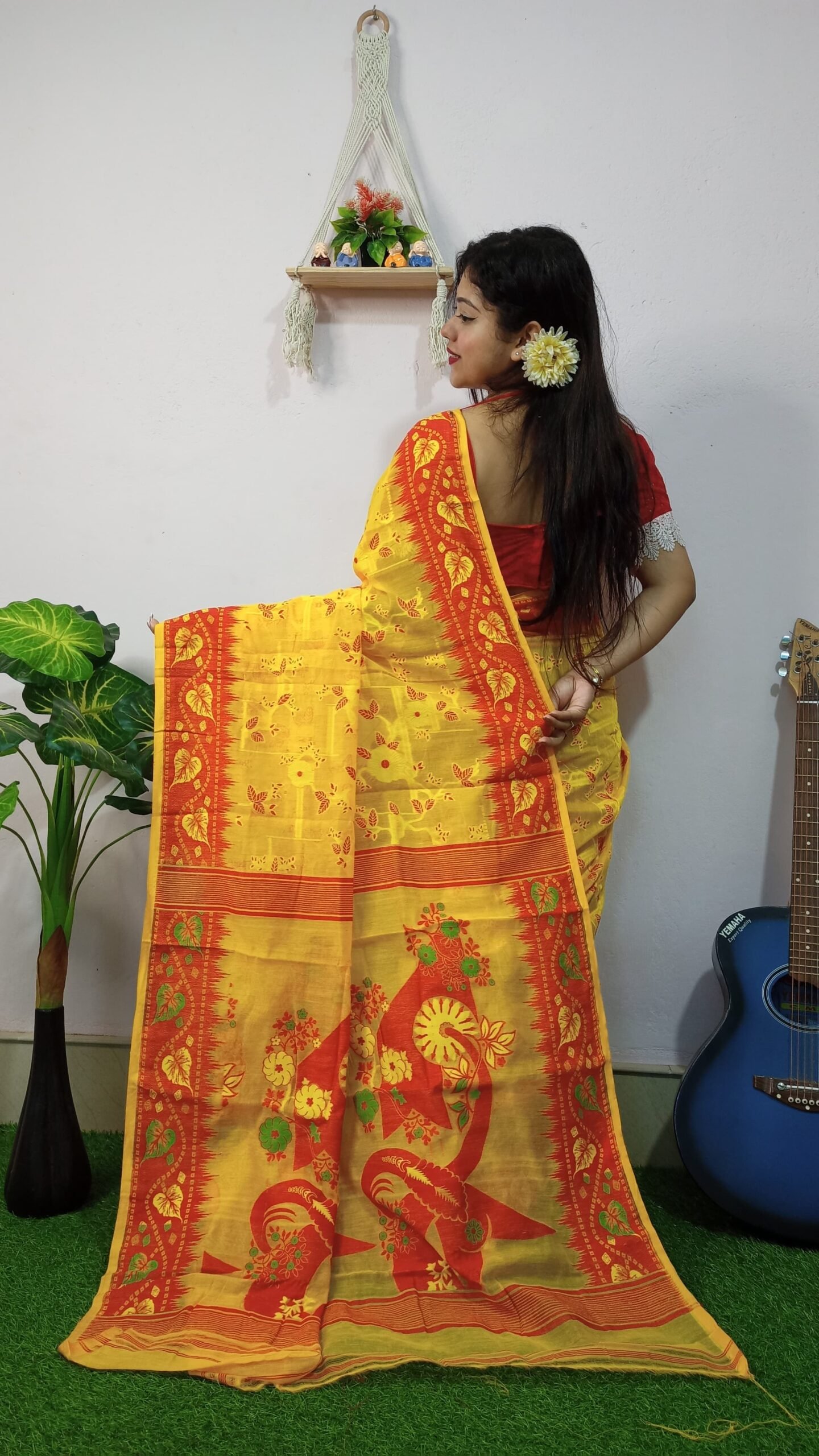 Exclusive Design Moon Light Bloms Jamdani Saree - Image 2