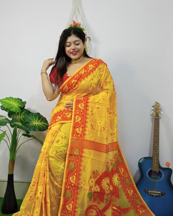 Exclusive Design Moon Light Bloms Jamdani Saree
