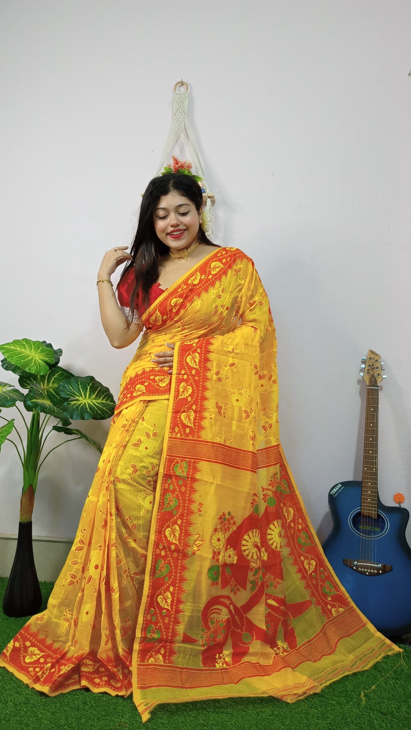 Exclusive Design Moon Light Bloms Jamdani Saree