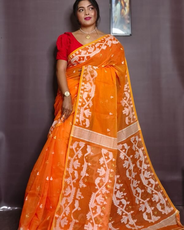 Exclusive Mosline Design Jamdani Saree