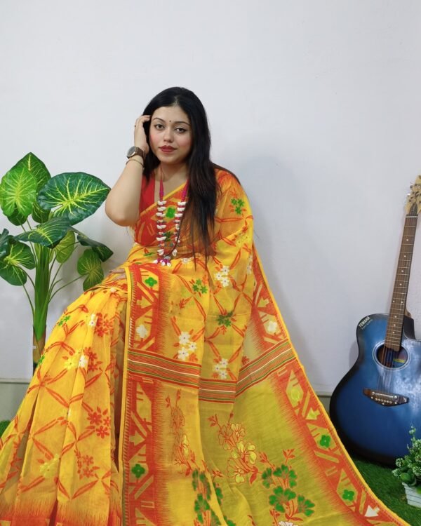 Exclusive Box Design Jamdani Saree