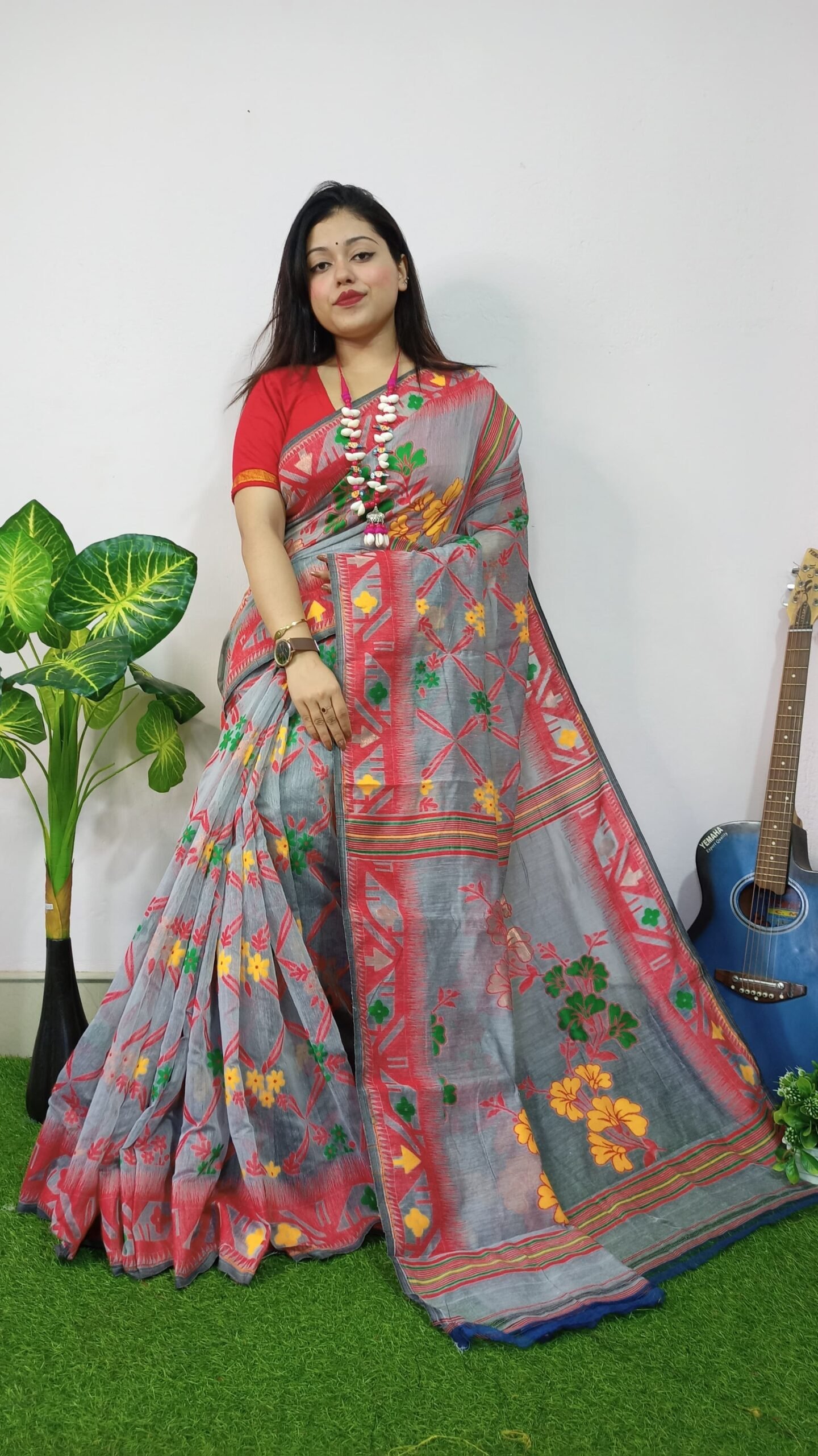 Exclusive Box Design Jamdani Saree - Image 2