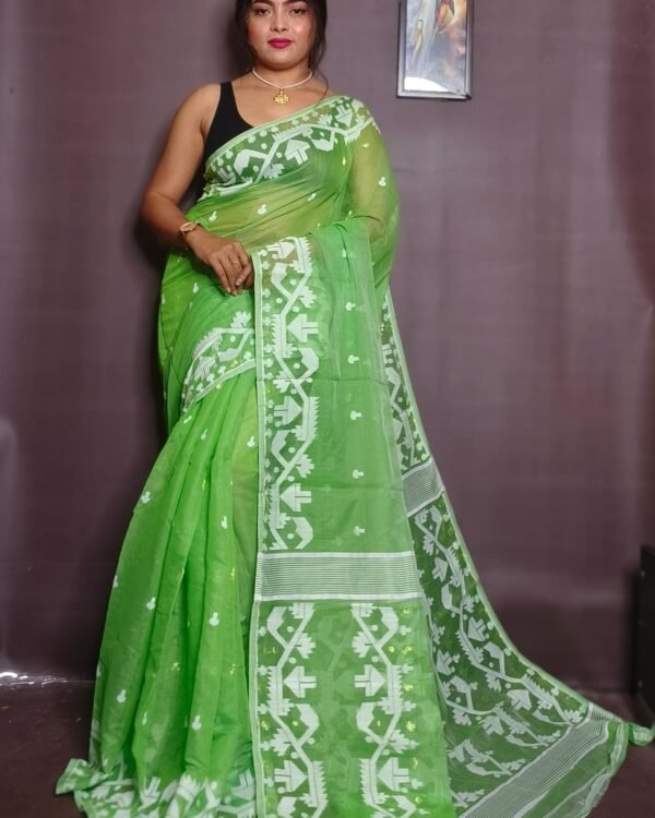 Exclusive Mosline Design Jamdani Saree