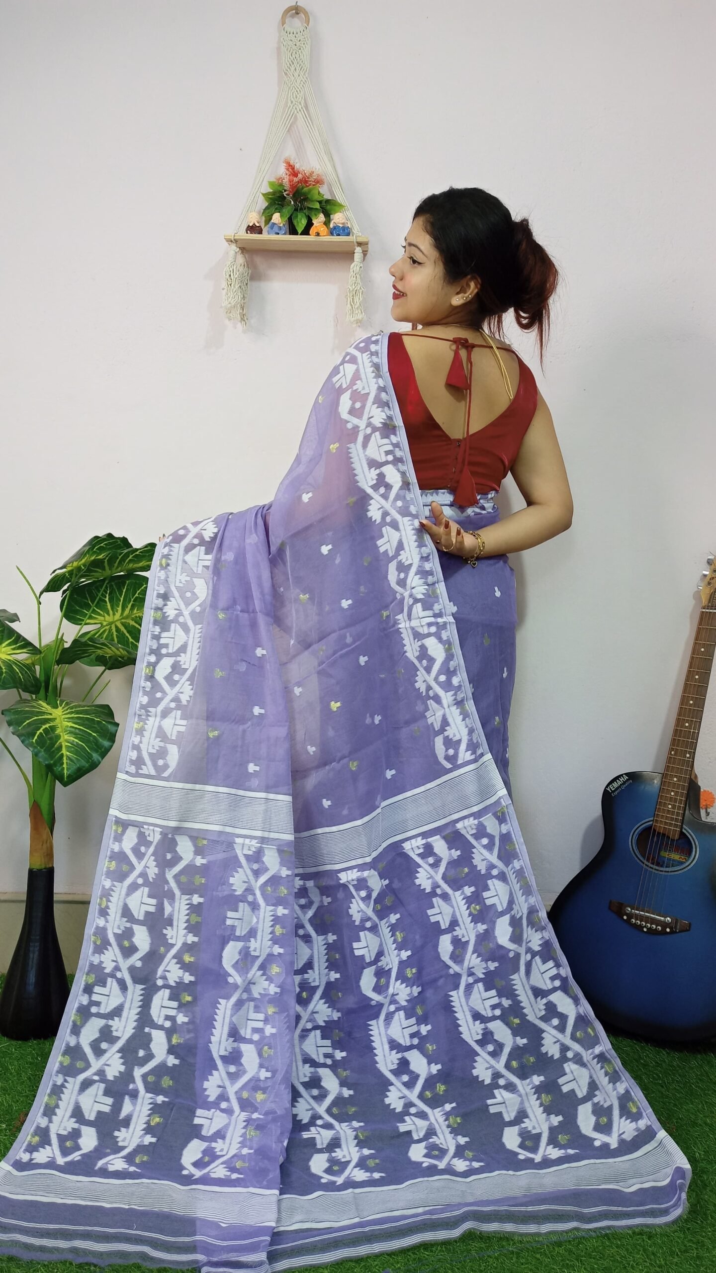 Exclusive Mosline Design Jamdani Saree - Image 2