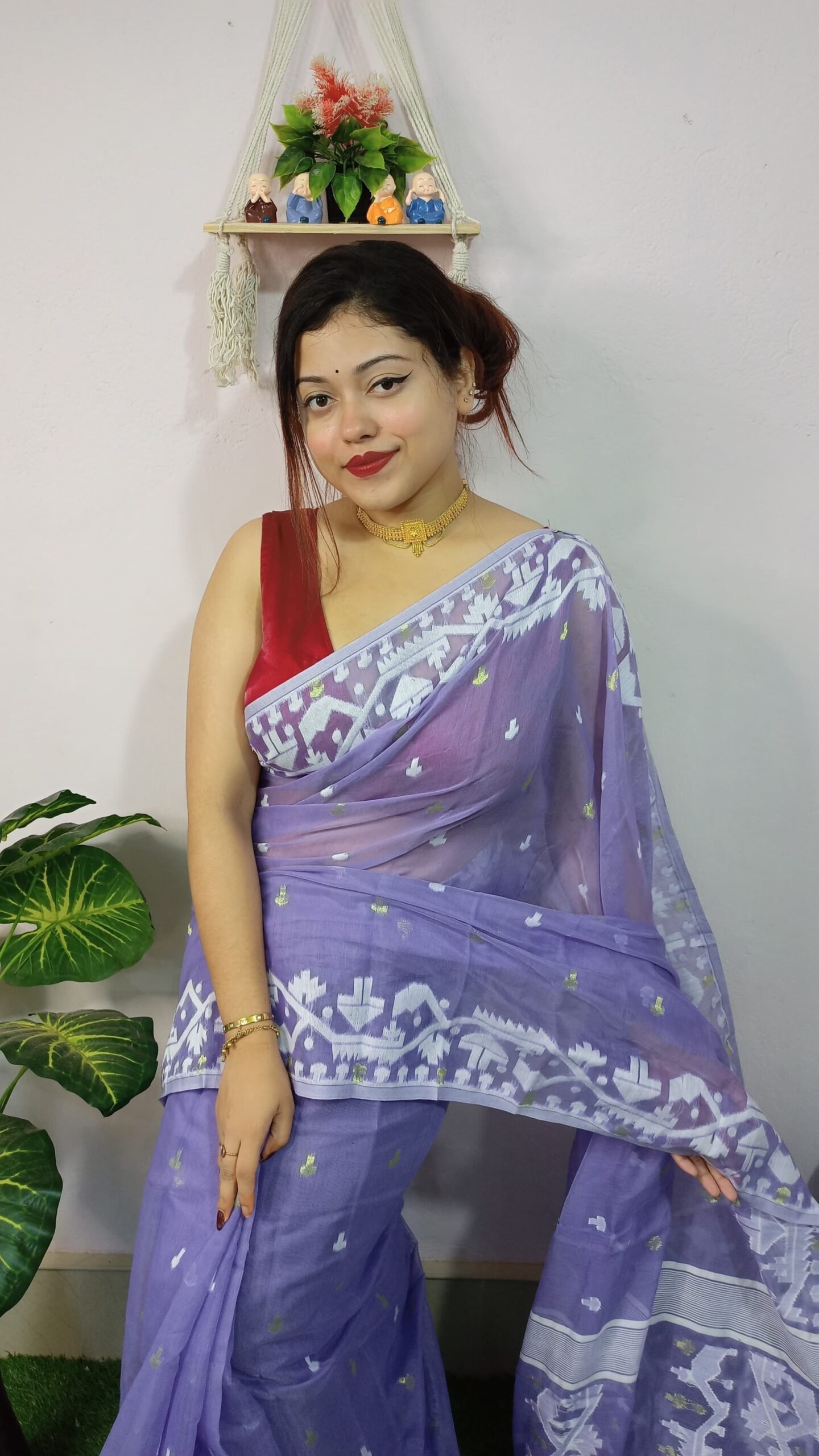 Exclusive Mosline Design Jamdani Saree - Image 3