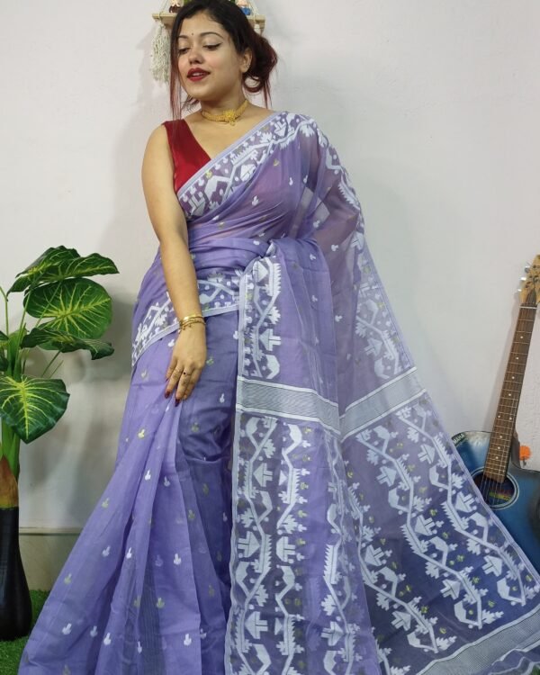 Exclusive Mosline Design Jamdani Saree
