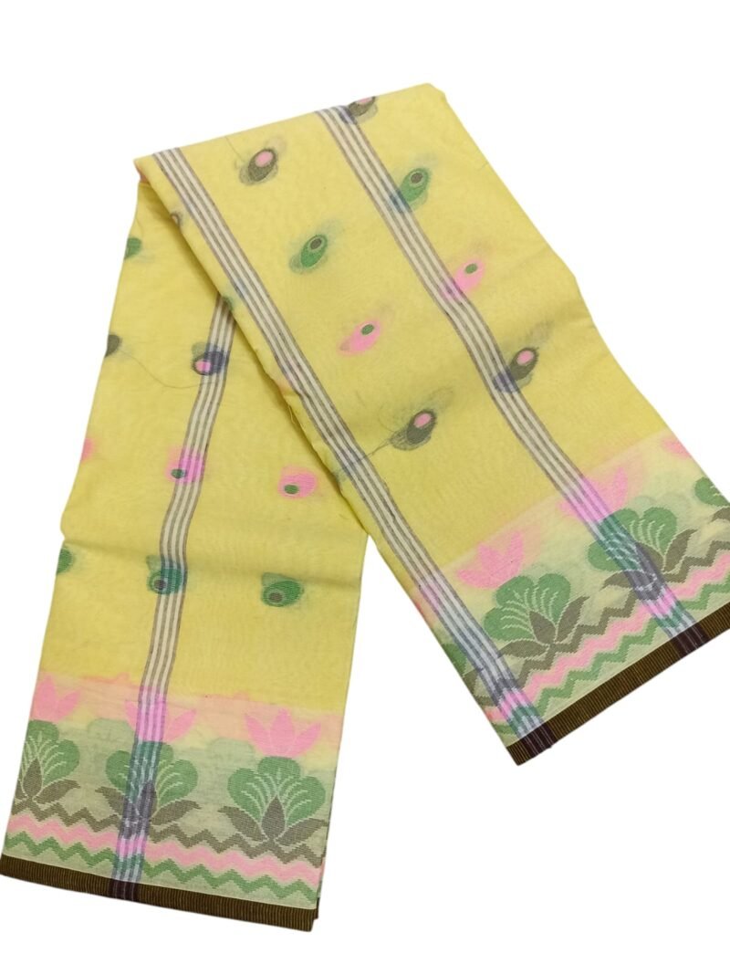 M.S.C Trending Bengali Additional Cream Tant Saree