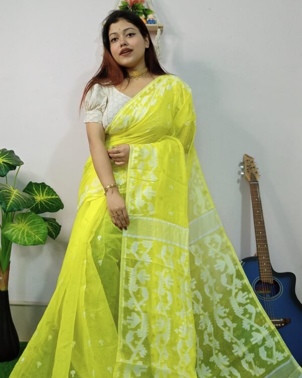 Exclusive Mosline Design Jamdani Saree