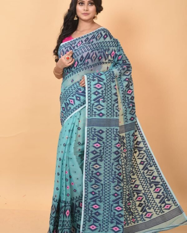Half Baked Soft Dhakai Jamdani Saree