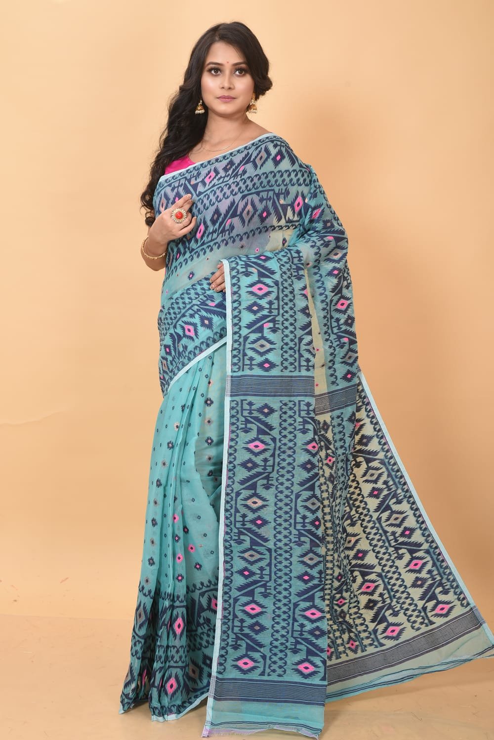 Half Baked Soft Dhakai Jamdani Saree