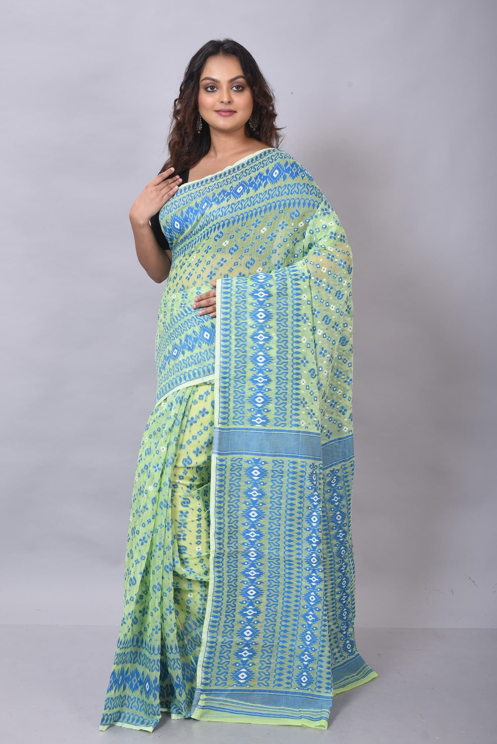 Allover Work Off White Soft Jamdani Saree