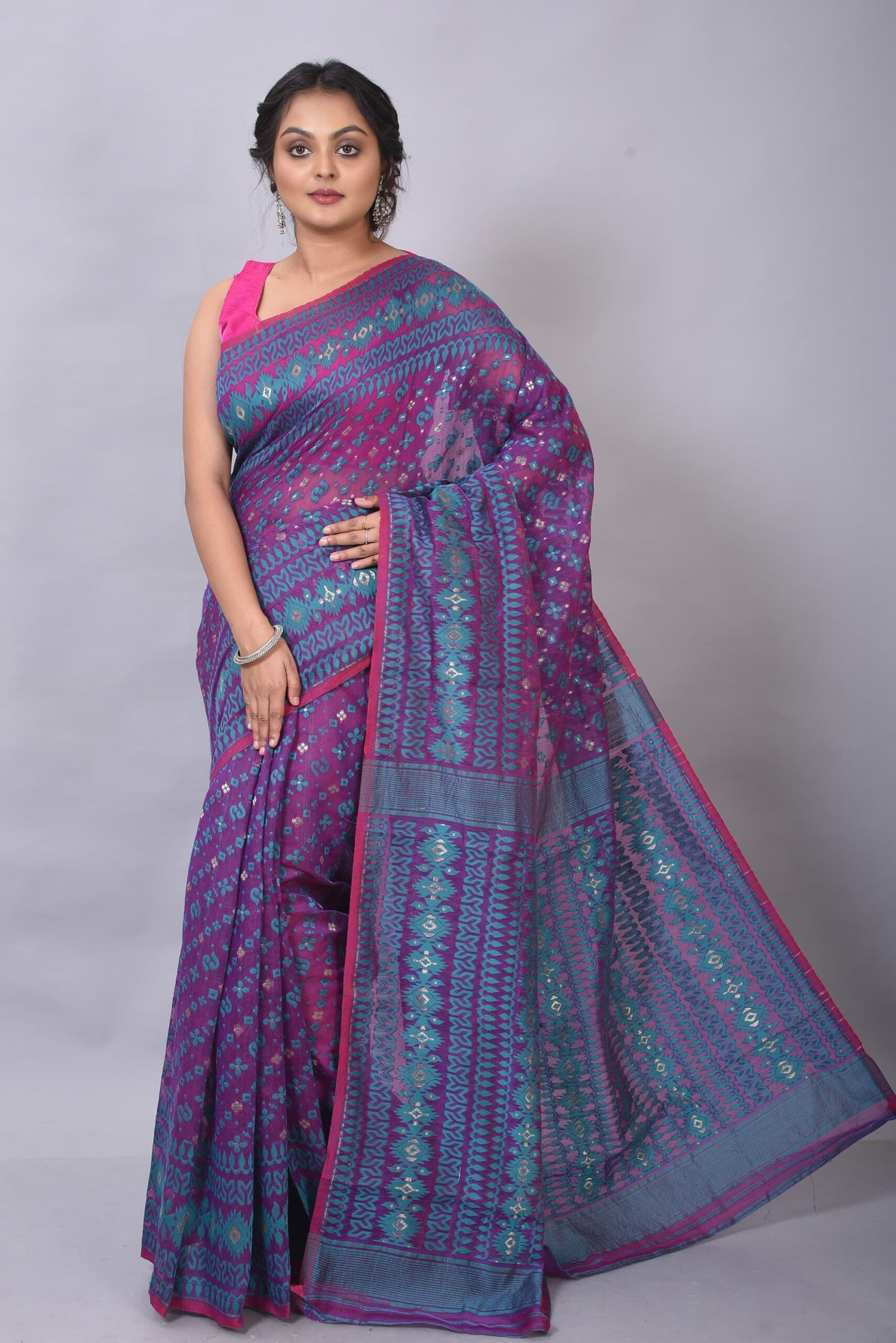 Allover Work Majenda Soft Jamdani Saree
