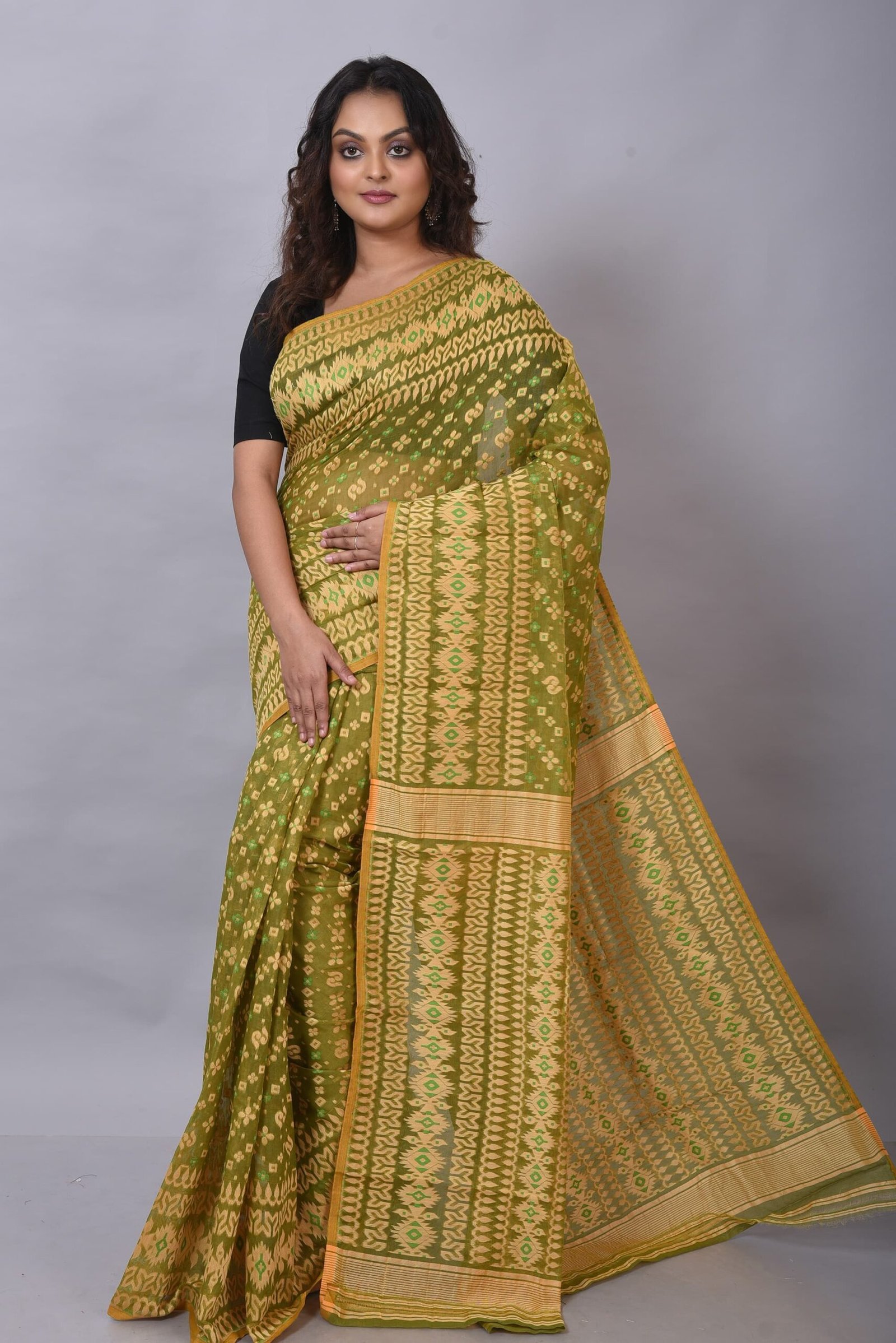Allover Work Batabi Soft Jamdani Saree