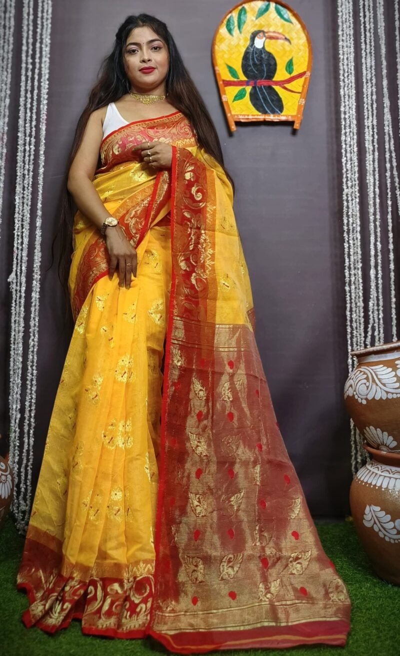 Sunglow Ranika Dhakai Jamdani Sari - Image 2