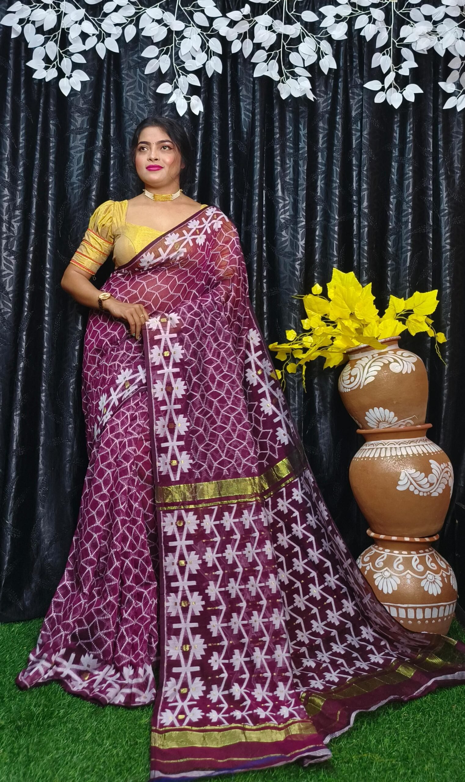 Majender Allover Soft Jamdani Sari
