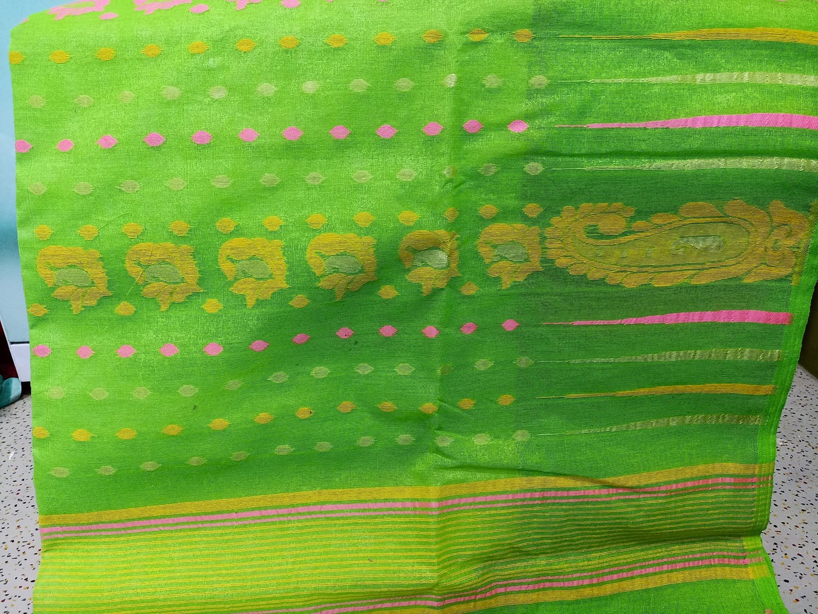 Amm Kalka Hard Dhakai Jamdani Saree - Image 2