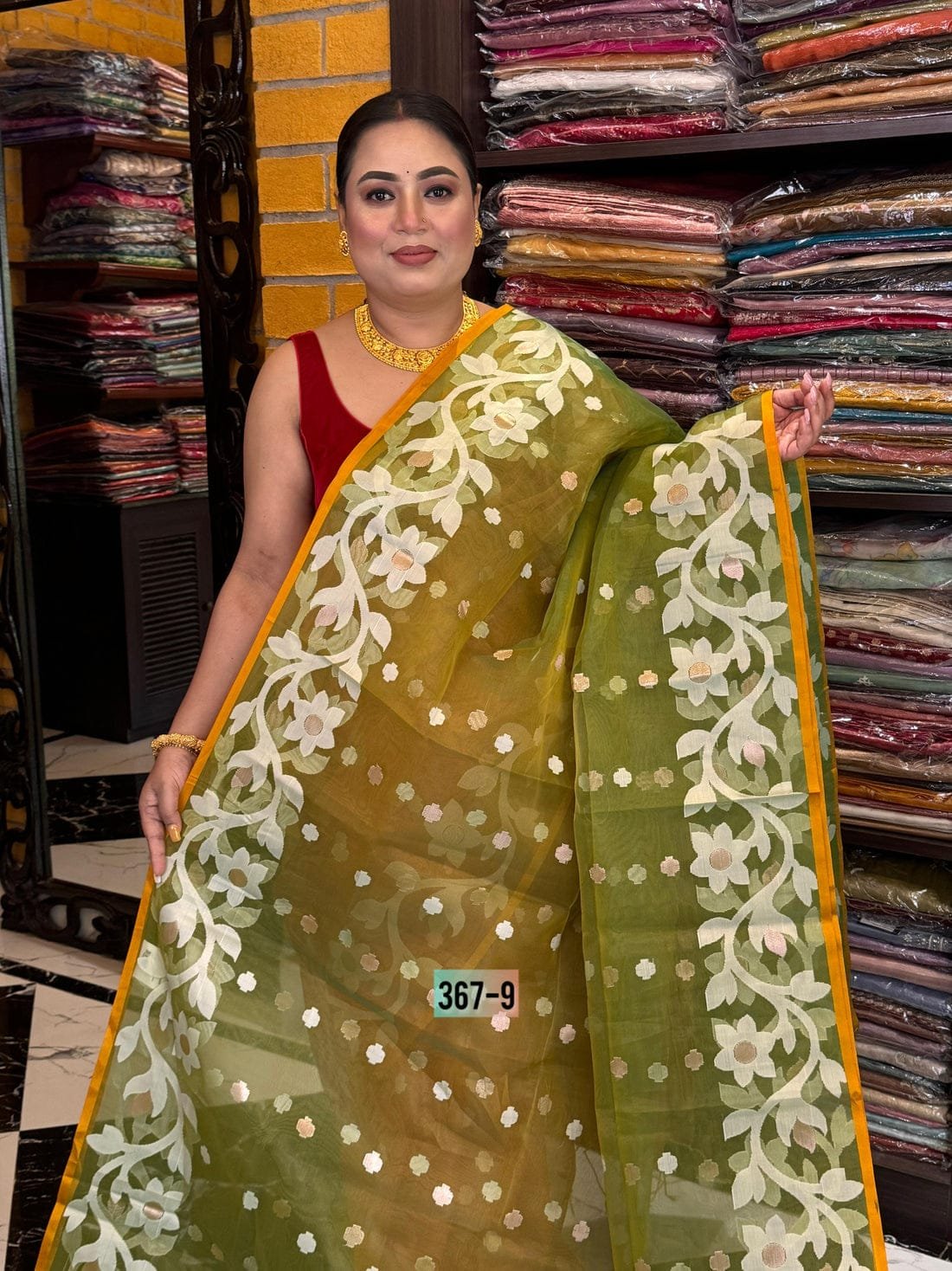 Lata Soft Pasta Jamdani Saree