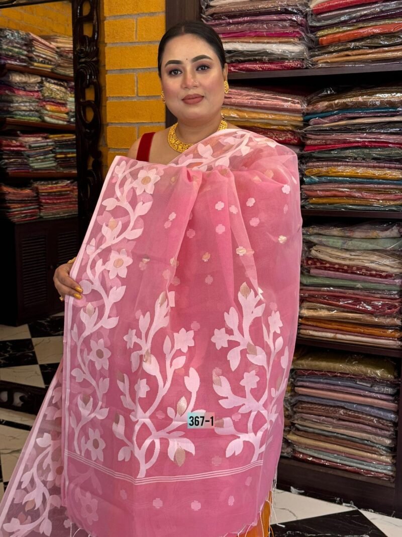 Lata Soft Pink Jamdani Saree