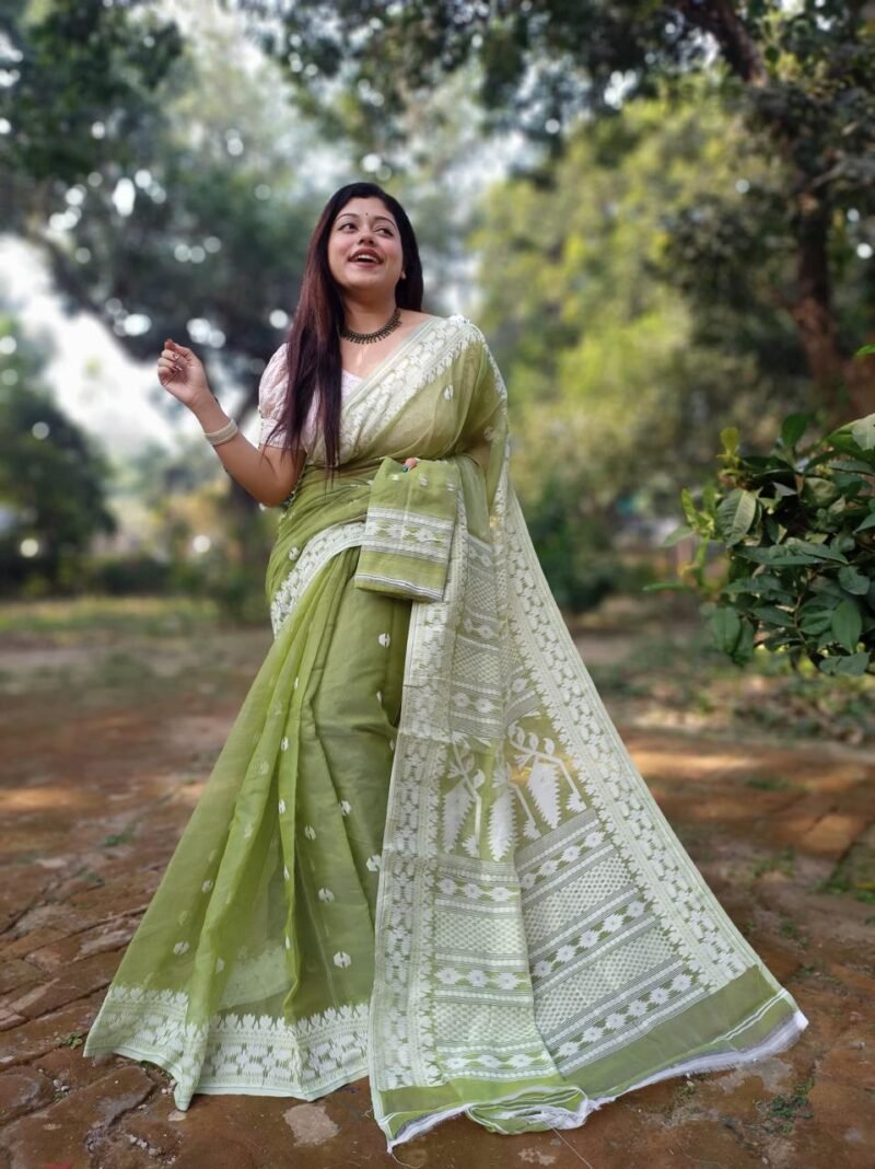 Achol Karat Pasta Soft Jamdani Saree