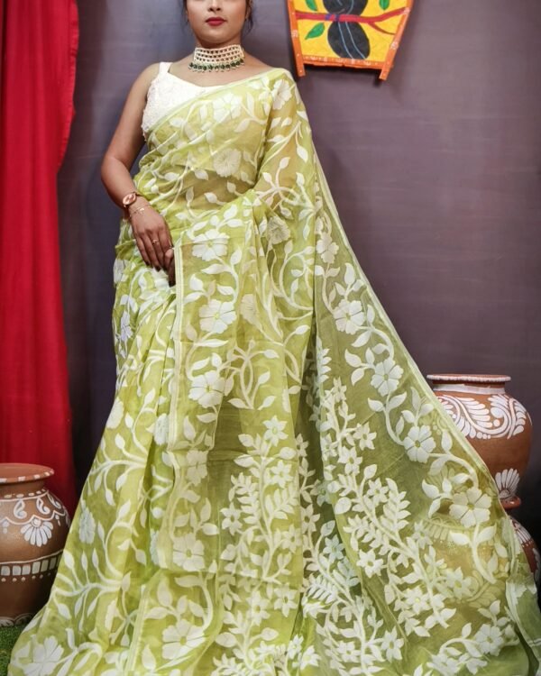 Fulljhuri Pasta Soft Jamdani Saree