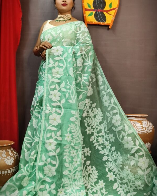 Fulljhuri Firoja Soft Jamdani Saree