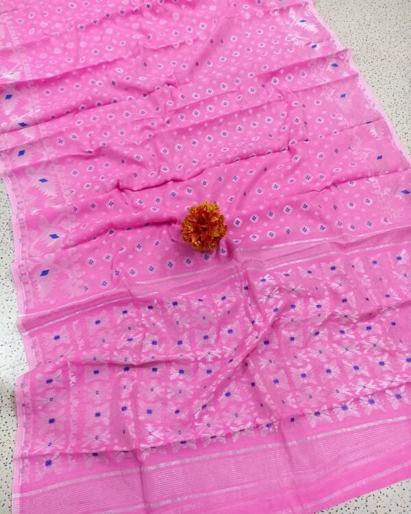 Jori Handloom Pink Soft Jamdani Saree