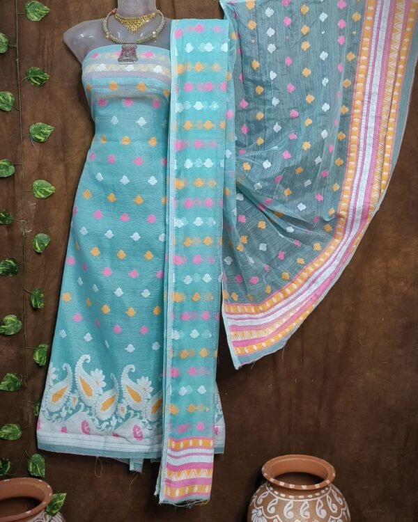 Kolka Firoja Unstitched Jamdani Kurti Set