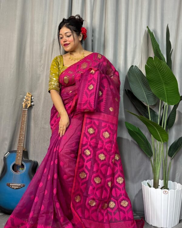 Borfi Soft Majenda Jamdani Saree