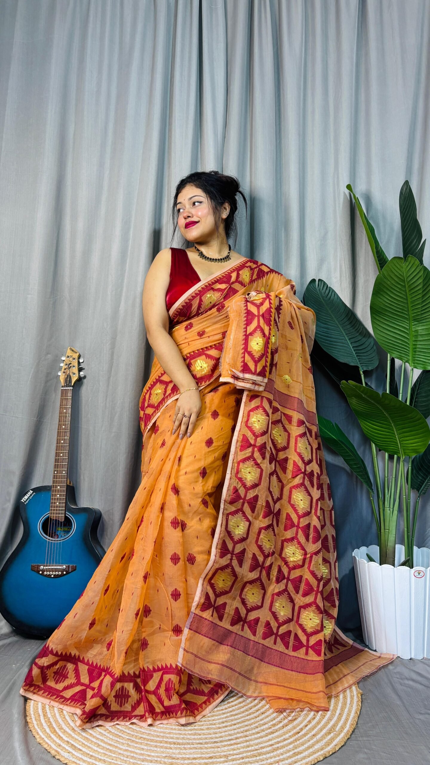 Borfi Soft Maja Jamdani Saree