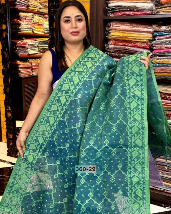 Jhumko Firoja Soft Jamdani Saree