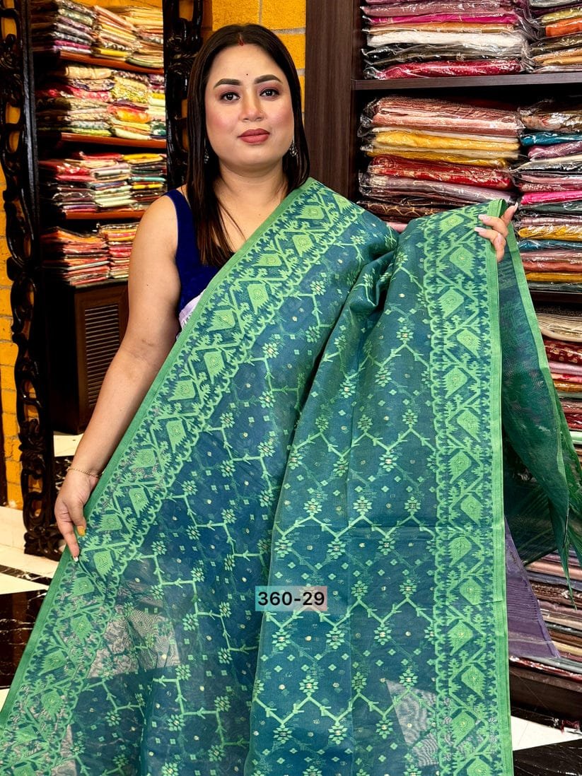 Jhumko Firoja Soft Jamdani Saree