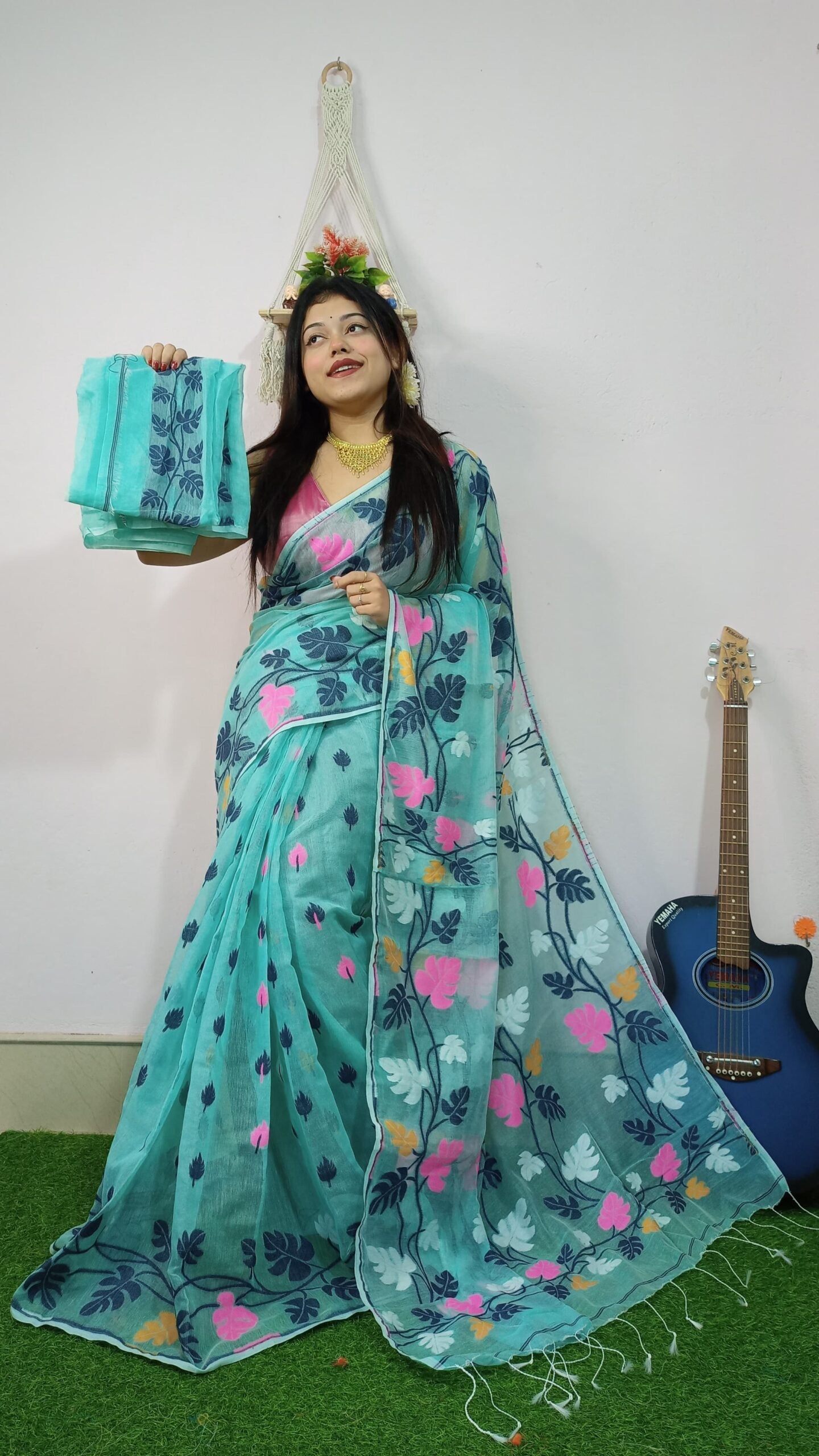 Money Planet Firoja Soft Jamdani Saree - Image 2