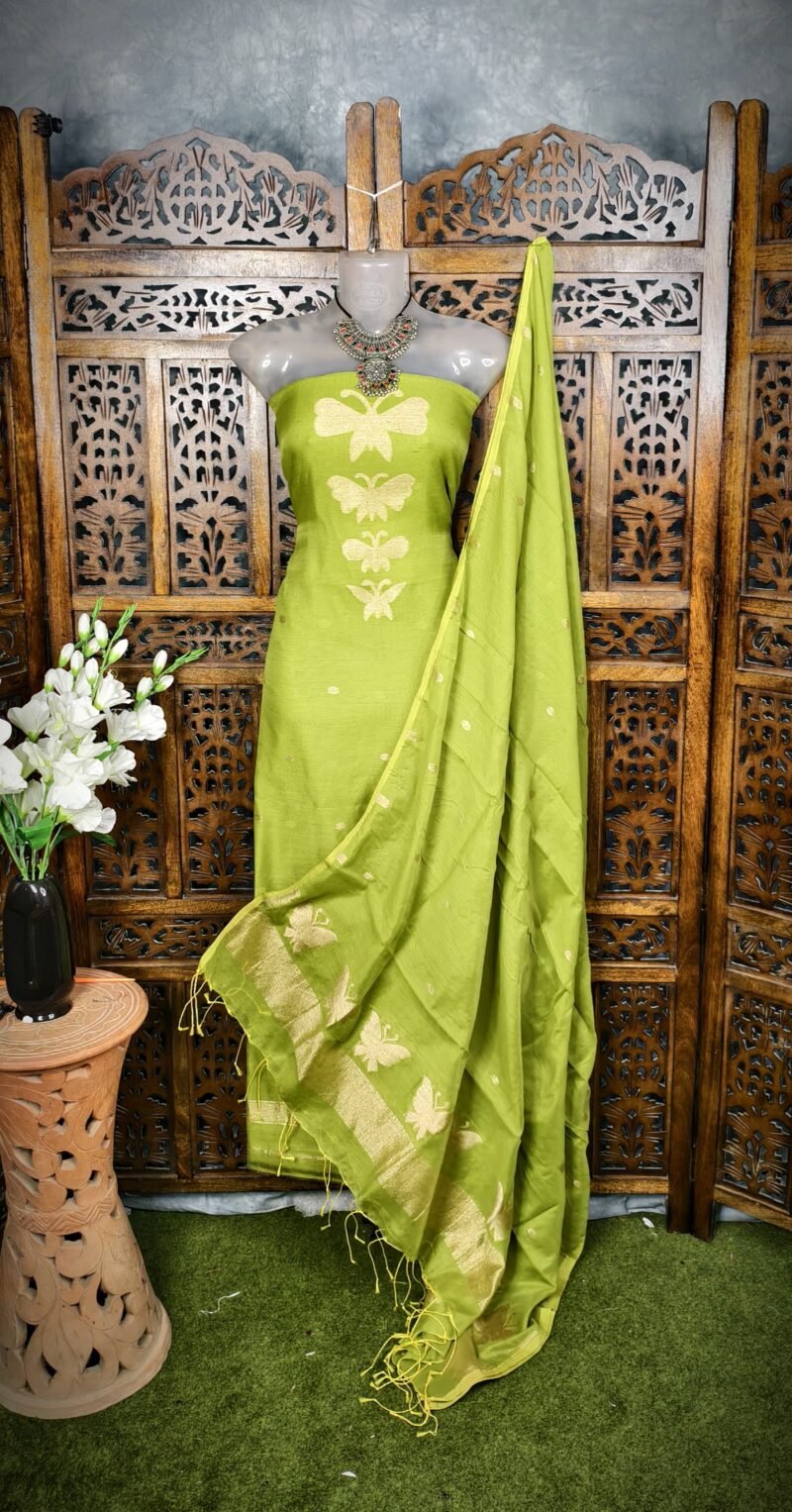 Batterfly Pasta Unstitched Jamdani Kurti Set