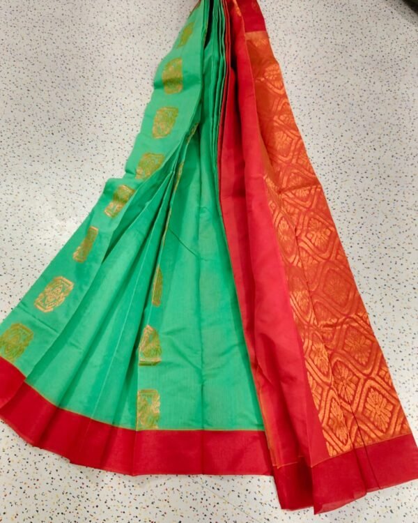 Exclusive Green Red Kakinara Silk Saree