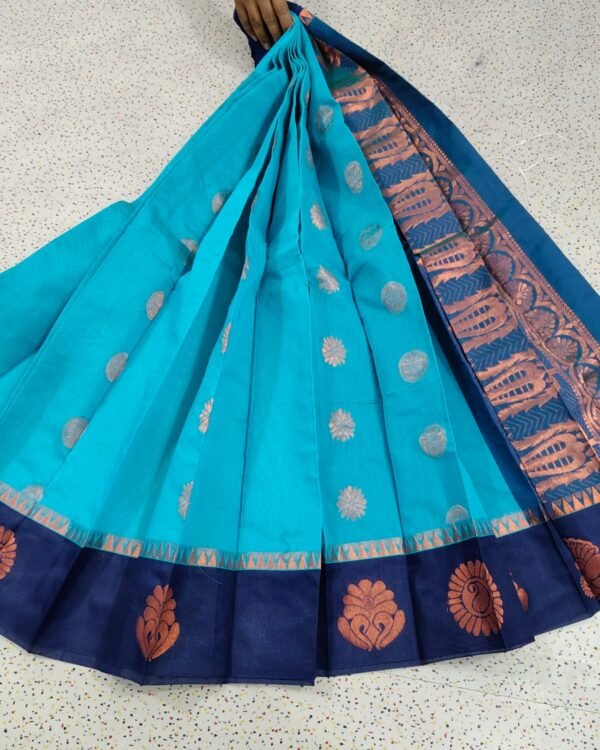 Exclusive Sky Blue Kakinara Silk Saree
