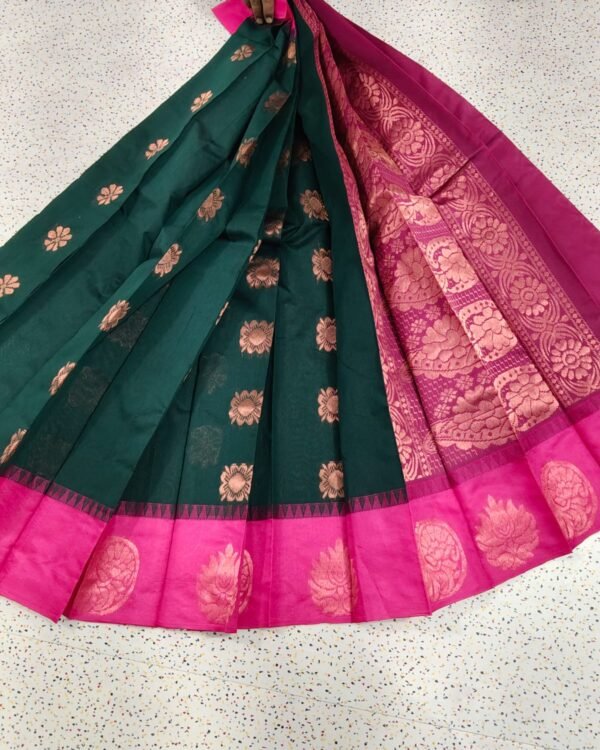 Exclusive Bottol Green Kakinara Silk Saree